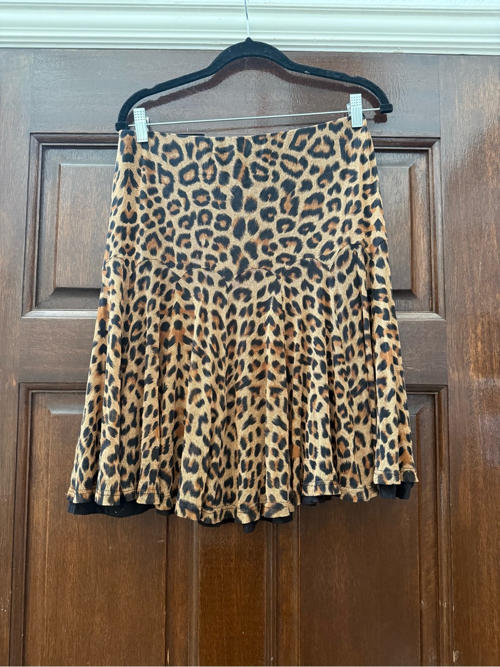 Lynn Richard Leopard Print Circle Skirt - Brown/Black